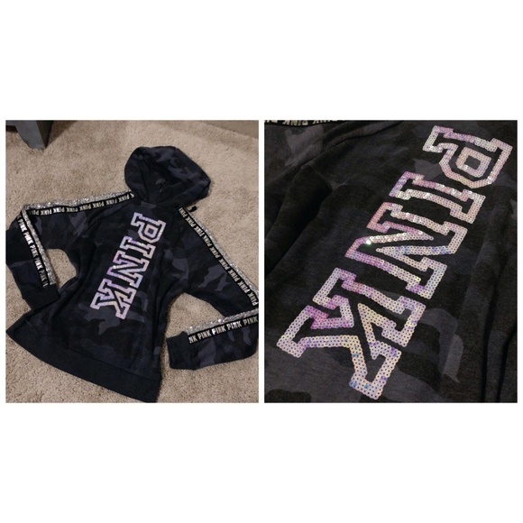 SOLD ON MERC: VS PINK Camo Bling Sequin Set - Picture 5 of 7